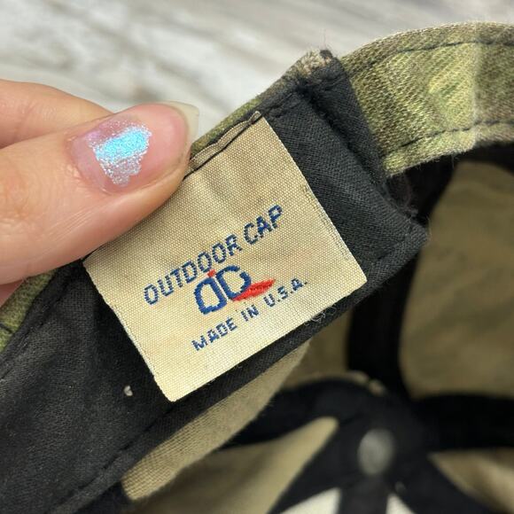 Vintage 90s Outdoor Cap Gander Mountain Realtree‎ Camo Mens OS Strapback Hat Cap - Picture 7 of 8